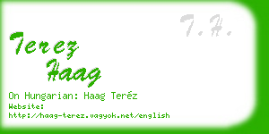 terez haag business card